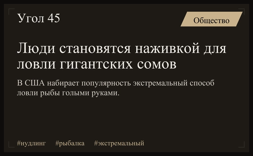 Экстремальный нудлинг в Луизиане превращает людей в живую наживку для сомов