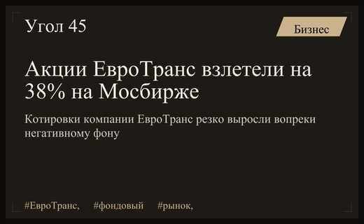 Акции компании ЕвроТранс продемонстрировали аномальный рост на фоне затяжного падения
