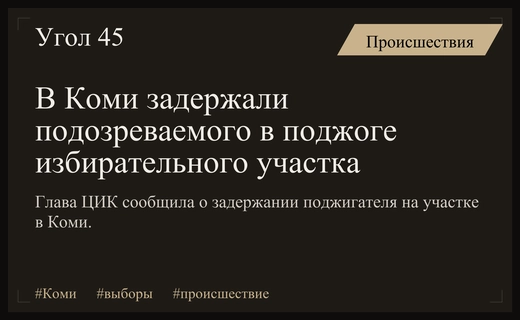 Глава ЦИК Элла Памфилова прокомментировала инцидент с поджогом в Республике Коми