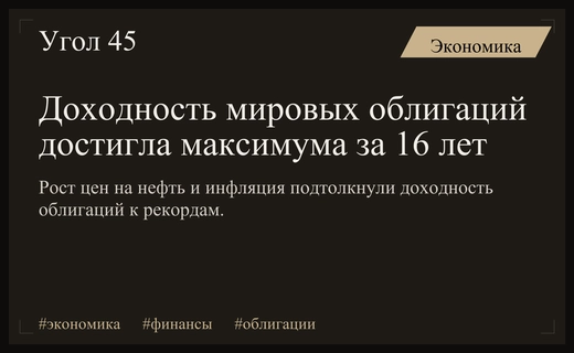 Глобальный кризис долговых рынков: доходность облигаций достигла максимума с 2008 года