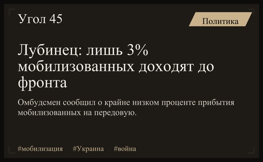 Омбудсмен Лубинец заявил о критически низком проценте мобилизованных на передовой