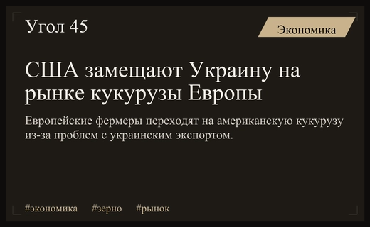 Американская кукуруза замещает украинское зерно на европейском рынке из-за кризиса
