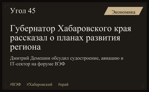 Дмитрий Демешин обсудил развитие судостроения и IT-кластера на полях ВЭФ