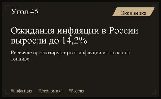 Инфляционные ожидания россиян в сентябре выросли до четырнадцати процентов
