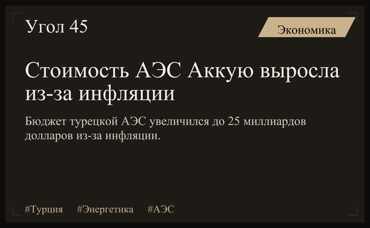 Инфляция повысила стоимость АЭС Аккую, но Турция достигла высокого уровня локализации