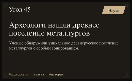 Уникальное открытие археологов: обнаружено древнее поселение металлургов на Тульской земле
