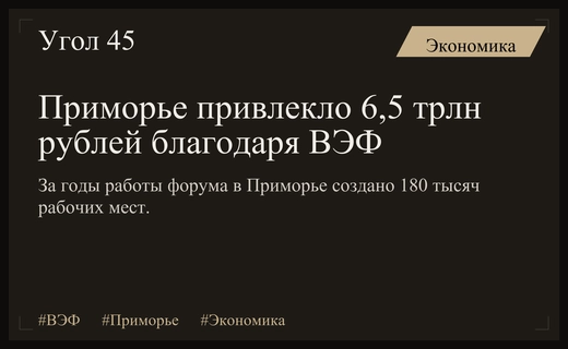 Инвестиционный прорыв Приморья: ВЭФ привлек в регион шесть триллионов рублей
