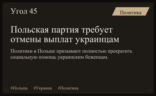 Польские политики вновь подняли вопрос о прекращении социальной помощи украинцам