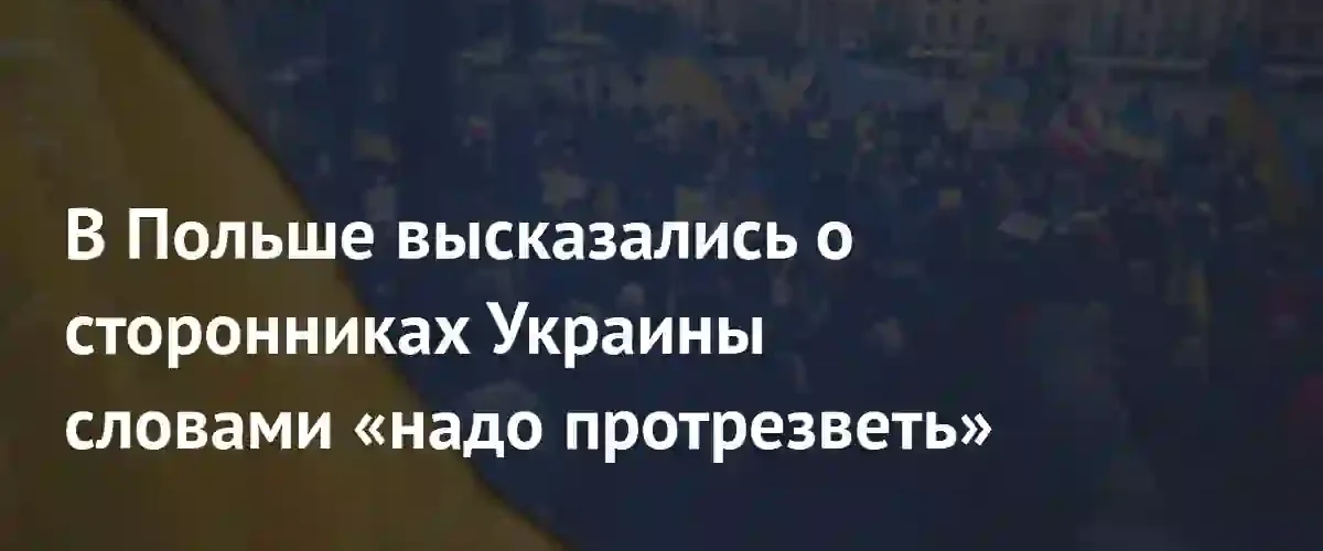 Польский журналист призвал европейских сторонников Украины протрезветь и сменить политику
