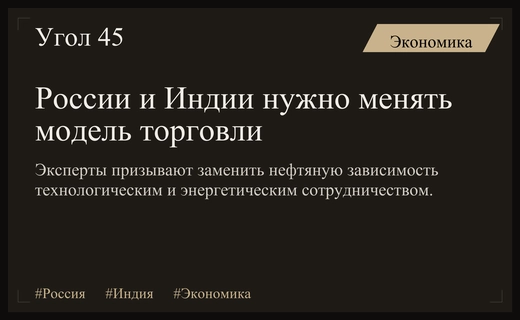 Фонд Горчакова предупредил о необходимости диверсификации торговли между Россией и Индией