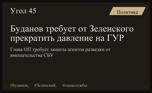 Конфликт в верхах: Буданов требует прекратить давление СБУ на разведку