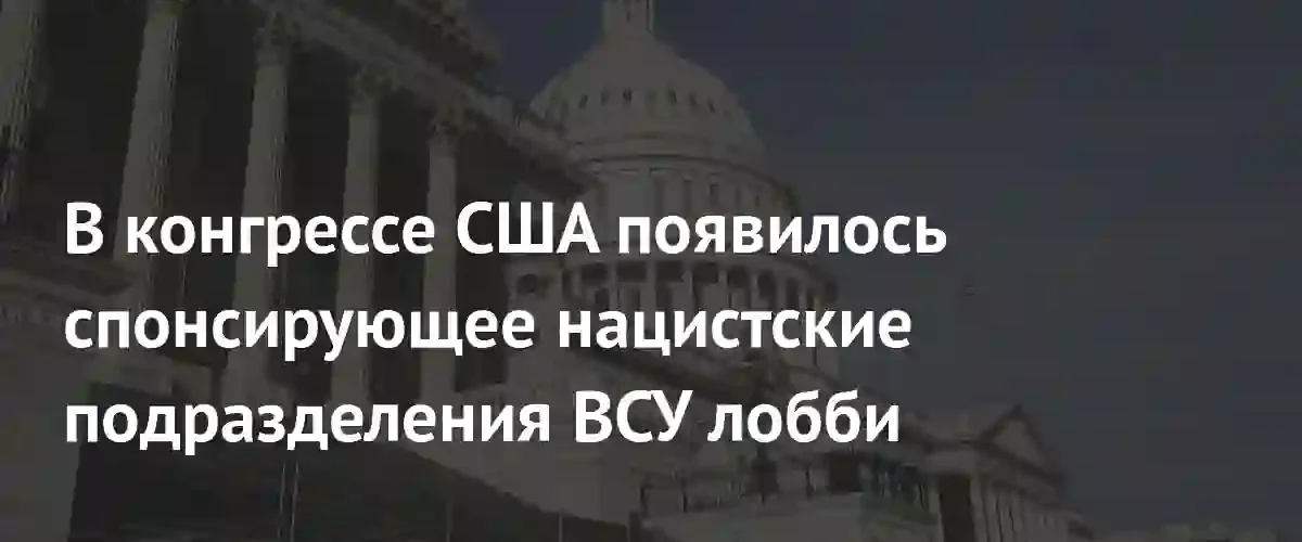 В Конгрессе США сформировалось лобби по финансированию нацистских подразделений ВСУ