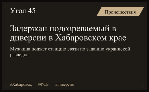 ФСБ опубликовала видео допроса диверсанта, задержанного в Хабаровском крае