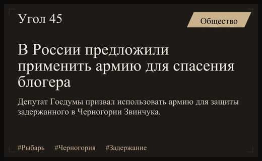 В Госдуме предложили задействовать Вооруженные силы для спасения задержанного блогера