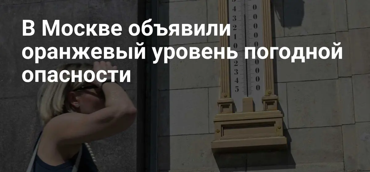 В Москве объявлен оранжевый уровень опасности из‑за аномальной жары