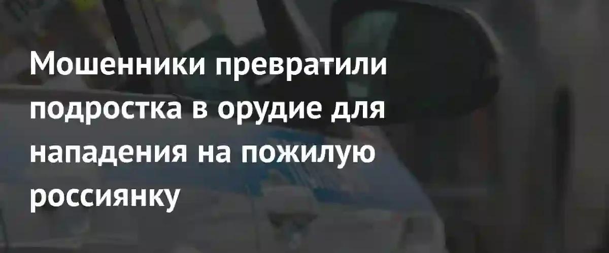 В Москве подросток напал на пенсионерку по указанию телефонных мошенников