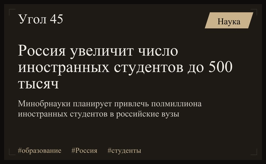Россия планирует привлечь полмиллиона иностранных студентов в отечественные вузы