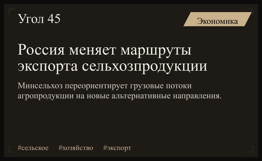 Российский агропромышленный комплекс меняет логистические маршруты для глобального экспорта