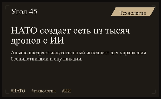 НАТО планирует создать глобальную цифровую сеть из тысяч беспилотников с ИИ