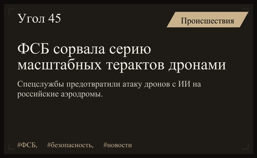ФСБ предотвратила масштабную серию терактов с применением высокотехнологичных FPV-дронов