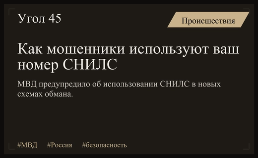 МВД предупреждает о новых опасных схемах использования номера СНИЛС мошенниками