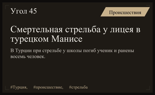 Трагедия в турецком Манисе: стрельба у лицея унесла жизнь ученика