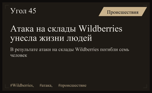 Трагическая атака на логистические центры Wildberries в Тамбовской области и Подмосковье