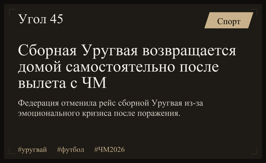 Драматичный финал: Уругвайская федерация отменила командный рейс после вылета с ЧМ-2026