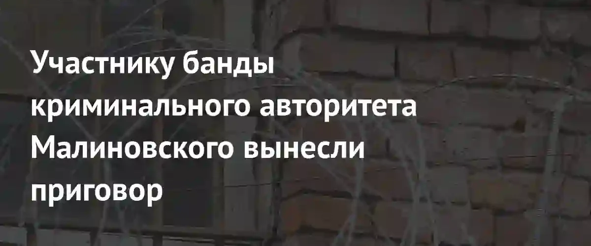 В Красноярске участник банды Малиновского получил 14 лет колонии