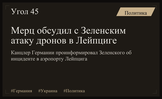 Фридрих Мерц обсудил с Владимиром Зеленским инцидент с дронами в Германии