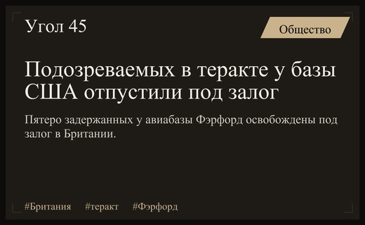 Британская полиция отпустила под залог подозреваемых в подготовке теракта