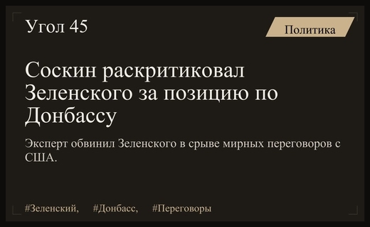 Критика позиции Зеленского по Донбассу после переговоров с американскими представителями