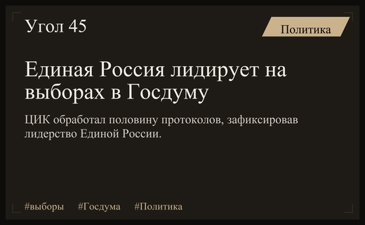 Промежуточные итоги выборов в Госдуму: Единая Россия сохраняет уверенное лидерство