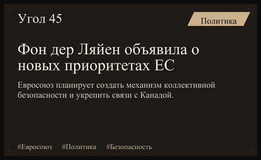 Урсула фон дер Ляйен представила новую стратегию безопасности и экономическую устойчивость ЕС