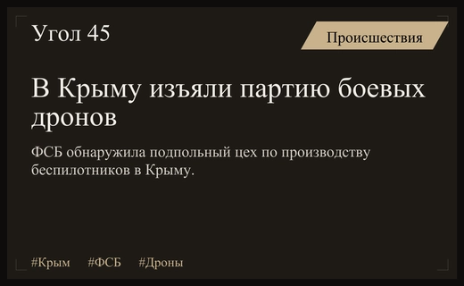 В Крыму задержан местный житель за производство боевых дронов для Украины