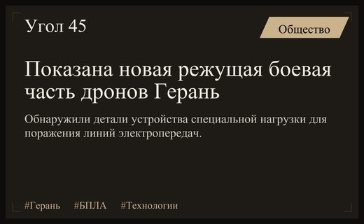 В сети появились фотографии новой режущей боевой части беспилотников Герань