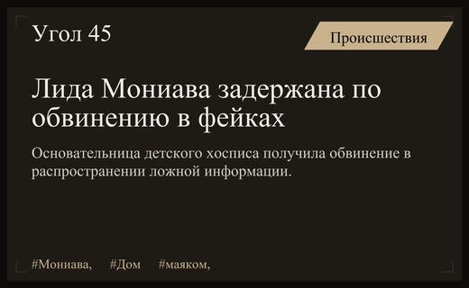 Основательница детского хосписа Лида Мониава обвинена в распространении фейков