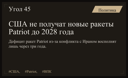 США столкнулись с задержкой поставок ракет Patriot до конца 2028 года