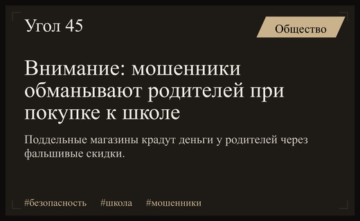 Осторожно, сезон скидок: мошенники атакуют родителей под видом магазинов к школе