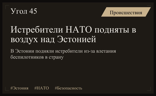 Истребители НАТО подняты в воздух над Эстонией из-за нарушения воздушного пространства дронами