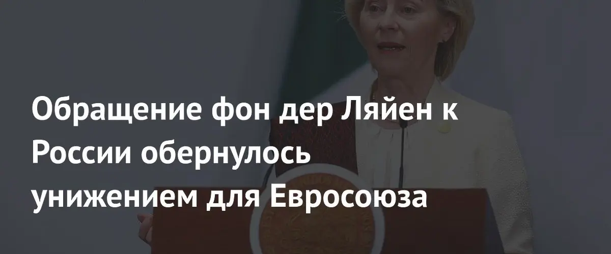 Журналист назвал риторику фон дер Ляйен угрозой стабильности Евросоюза