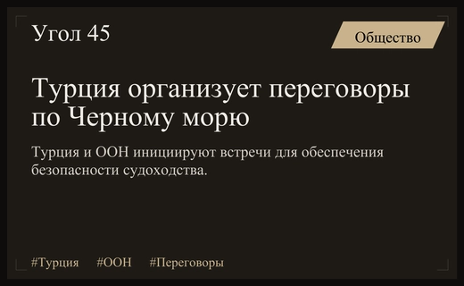 Турция и ООН готовят новые переговоры по безопасности в Черном море