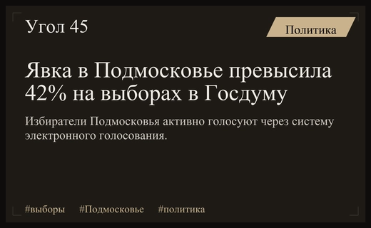 Явка в Подмосковье превысила сорок процентов на фоне кибератак на систему ДЭГ
