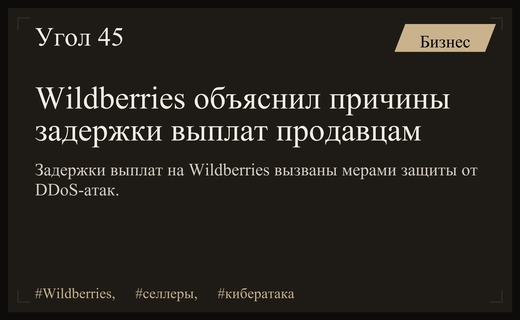 Wildberries объяснил задержки выплат селлерам последствиями масштабных кибератак на системы