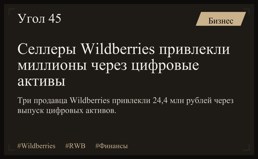 Wildberries запустил пилотный проект по привлечению финансирования через цифровые активы