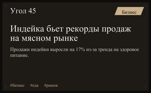 Рынок мяса меняется: индейка демонстрирует стремительный рост на фоне падения спроса на говядину