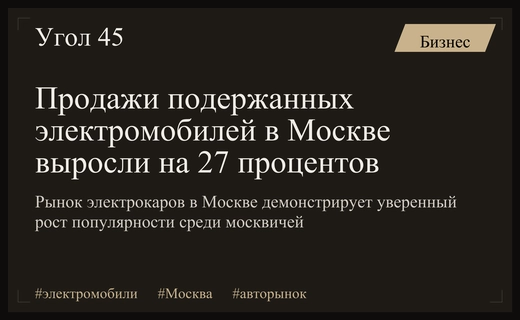 Рынок подержанных электромобилей в Москве демонстрирует стремительный рост популярности