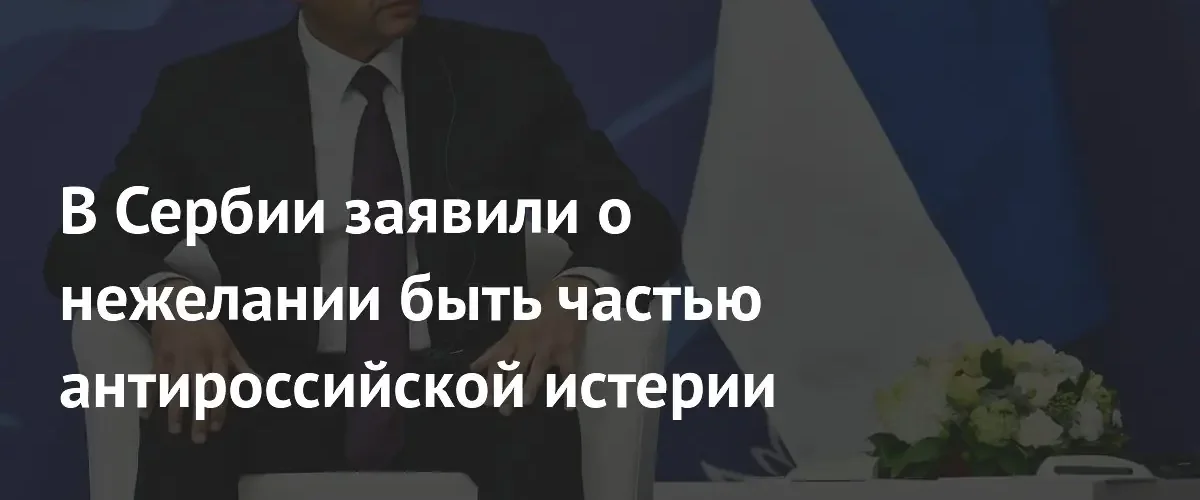 Бывший вице-премьер Сербии Александр Вулин выступил против антироссийской истерии и русофобии
