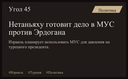 Израиль готовит юридический удар против Эрдогана через Международный уголовный суд